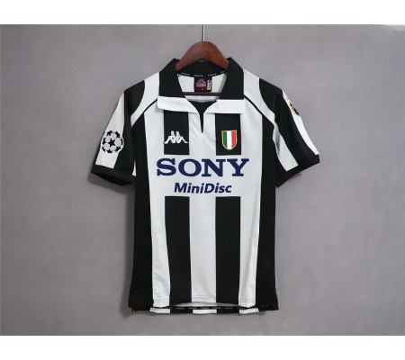 Juventus 97/98 Home Black&White Soccer Jersey